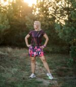 kolorowa sportowa spódniczka ze spodenkami floreski