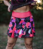 kolorowa sportowa spódniczka ze spodenkami floreski