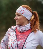 biało czerwona opaska na głowę termoaktywna szypszyna