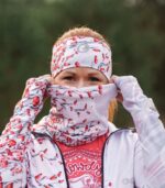 biało czerwony komin chusta wielofunkcyjna szypszyna