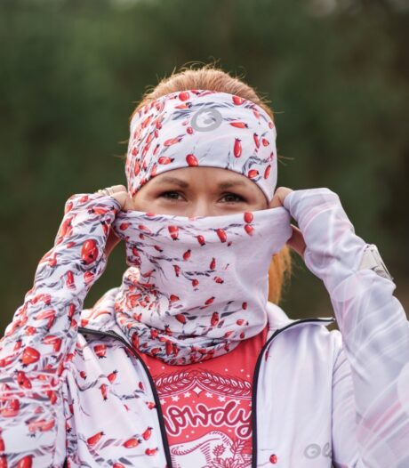 biało czerwony komin chusta wielofunkcyjna szypszyna