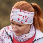 biało czerwona opaska na głowę termoaktywna szypszyna