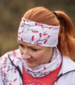 biało czerwona opaska na głowę termoaktywna szypszyna