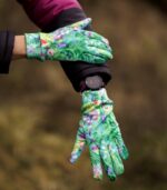 zielone rękawiczki sportowe damskie magiczny las