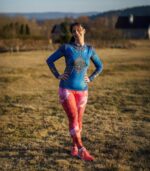 niebieski longsleeve koszulka z długim rękawem techniczna Orient Express