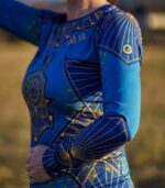 niebieski longsleeve koszulka z długim rękawem techniczna Orient Express