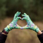 zielone rękawiczki sportowe damskie magiczny las