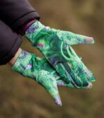 zielone rękawiczki sportowe damskie magiczny las
