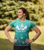 zielona koszulka techniczna damska miętówka