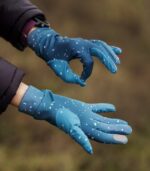 granatowe rękawiczki damskie sportowe zimowa noc