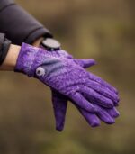 fioletowe rękawiczki sportowe damskie lawenda