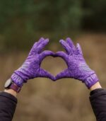 fioletowe rękawiczki sportowe damskie lawenda