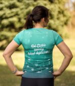 zielona koszulka techniczna damska miętówka