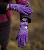 fioletowe rękawiczki sportowe damskie lawenda