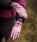 różowe rękawiczki sportowe damskie sakura