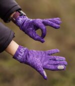 fioletowe rękawiczki sportowe damskie lawenda