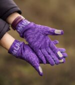 fioletowe rękawiczki sportowe damskie lawenda