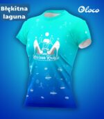niebieska koszulka techniczna Królowa kroków błękitna laguna