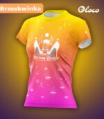 kolorowa koszulka techniczna Królowa kroków brzoskwinka
