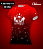 czerwona koszulka techniczna Królowa kroków czerwone wino