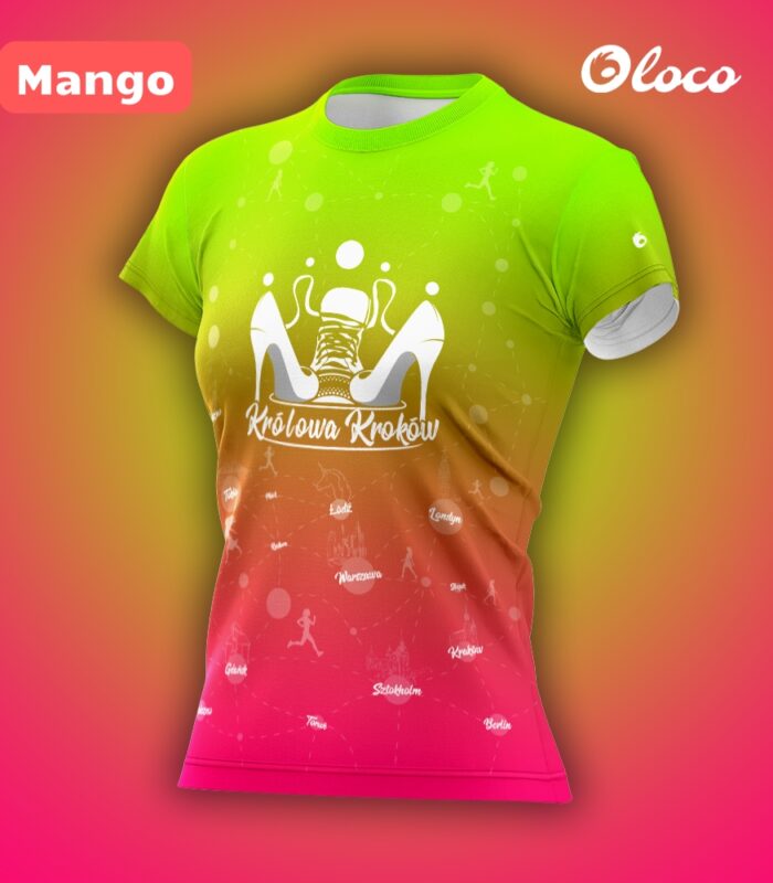 kolorowa koszulka techniczna Królowa kroków mango