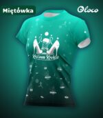 zielona koszulka techniczna Królowa kroków miętówka