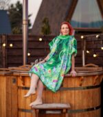 zielone poncho do morsowania płaszcz kąpielowy Magiczny Las