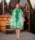 zielone poncho do morsowania płaszcz kąpielowy Magiczny Las
