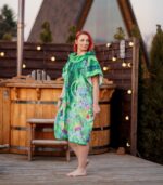 zielone poncho do morsowania płaszcz kąpielowy Magiczny Las
