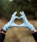 niebieskie rękawiczki sportowe damskie-elza