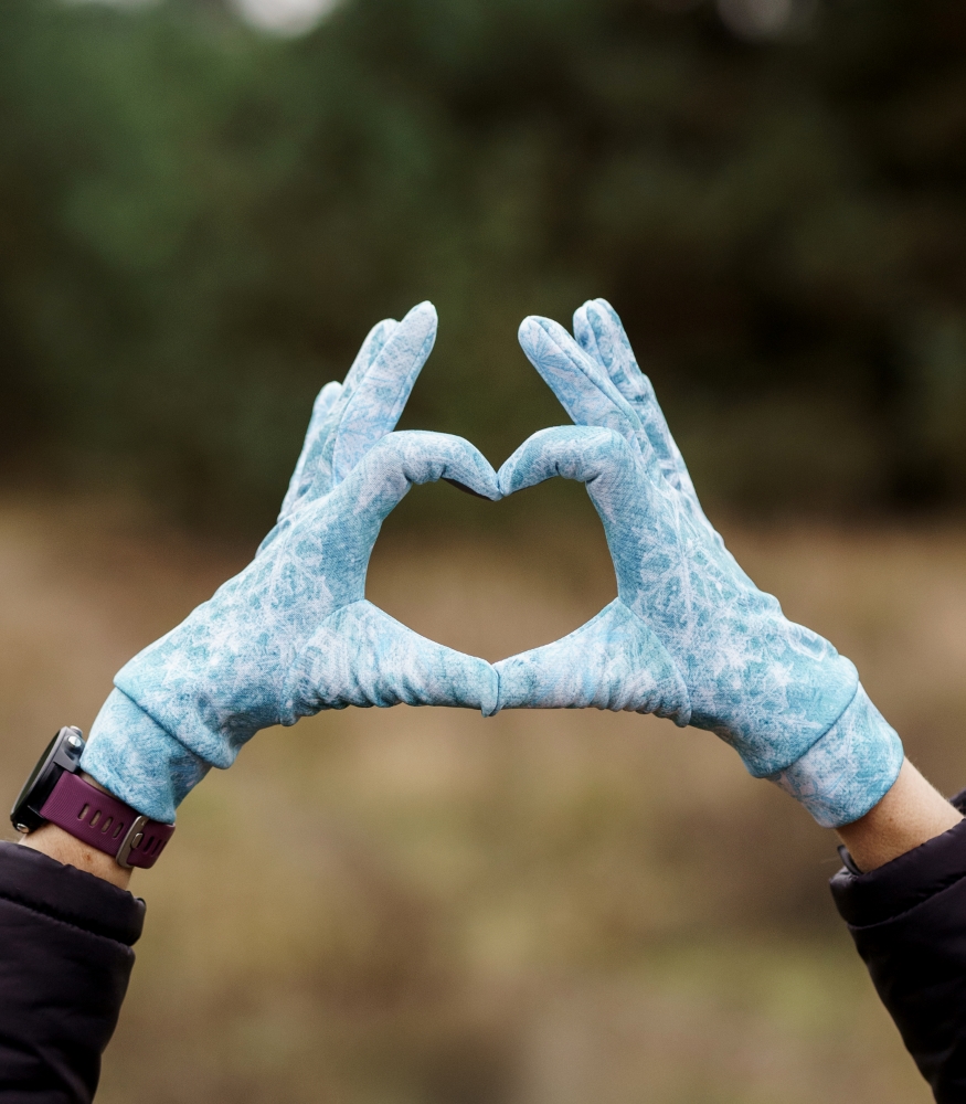 niebieskie rękawiczki sportowe damskie-elza