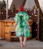 zielone poncho do morsowania płaszcz kąpielowy Magiczny Las