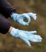 niebieskie rękawiczki sportowe damskie-elza