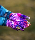 kolorowe rękawiczki sportowe krokodyl