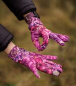 różowe rękawiczki sportowe orchidea