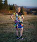 kolorowa spódniczka ze spodenkami Graficiarz