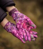 różowe rękawiczki sportowe orchidea