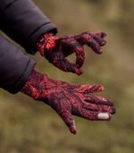 czerwona rękawiczki sportowe damskie róże