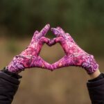 różowe rękawiczki sportowe orchidea