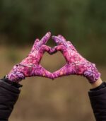 różowe rękawiczki sportowe orchidea