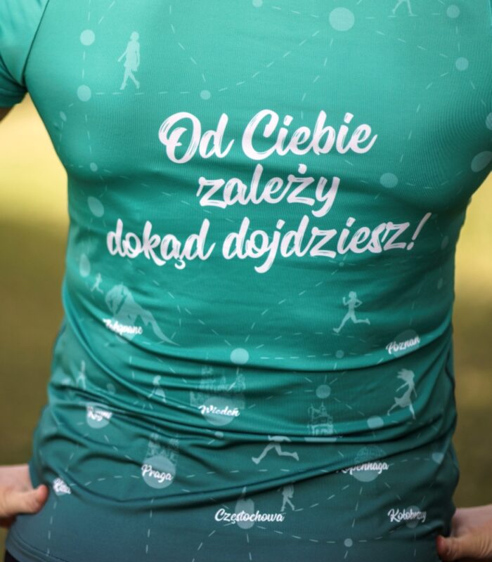 zielona koszulka techniczna damska miętówka