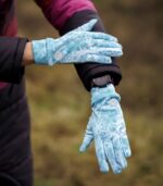 niebieskie rękawiczki sportowe damskie-elza