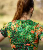 daska koszulka techniczna pomarańczowo zielona jungle