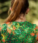 daska koszulka techniczna pomarańczowo zielona jungle