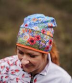 Czapka sportowa damska dwustronna Łąka kwietna-Vulcano - obrazek 9