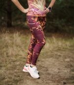 Kolorowe legginsy damskie Oliwki długie - obrazek 7