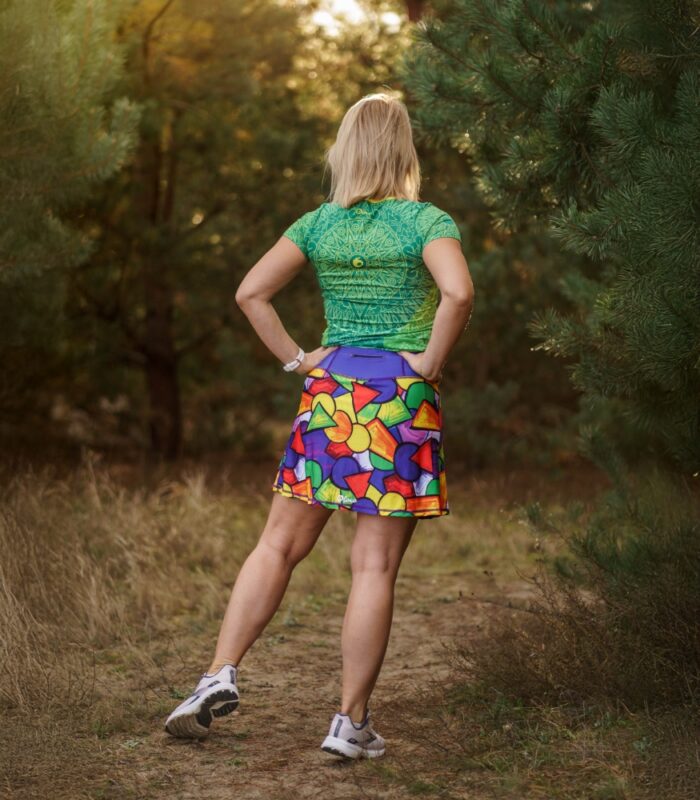 kolorowa spódniczka ze spodenkami sportowa Pikasa