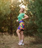 kolorowa spódniczka ze spodenkami sportowa Pikasa