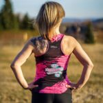 różowo czarna bokserka tanktop sportowy damski Loco Babka Fluo