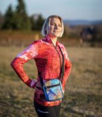 niebieska kolorowa listonoszka torebka Łąka Kwietna